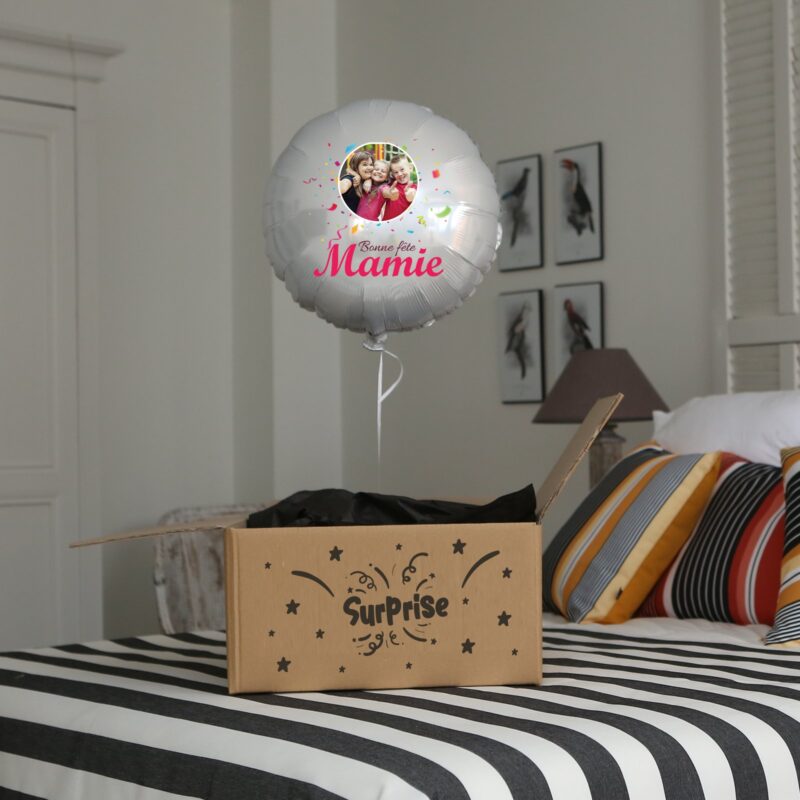 Ballon box bonne fête mamie personnalisé