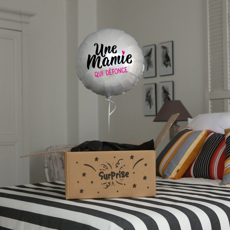 Ballon box bonne fête mamie personnalisé