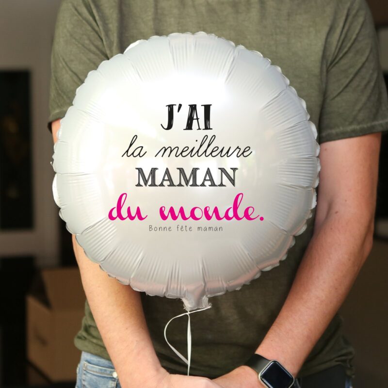 Ballon bonne fête maman personnalisé