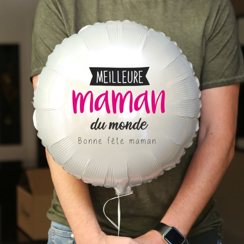 Ballon bonne fête maman personnalisé