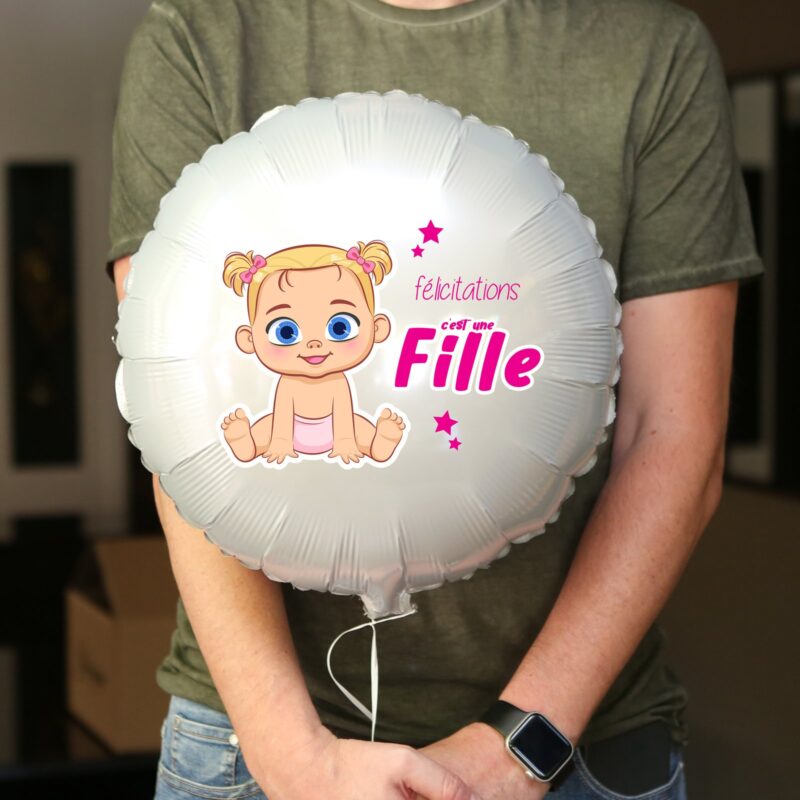 Ballon annonce grossesse - c'est une fille