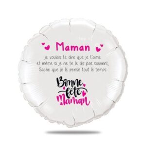 Ballon bonne fête maman personnalisé