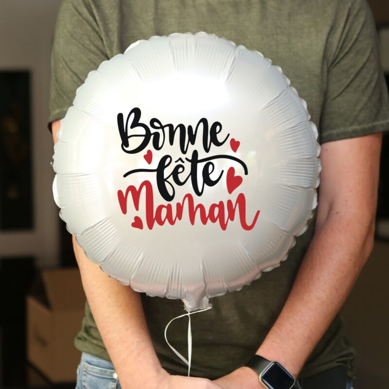 Ballon bonne fête maman personnalisé